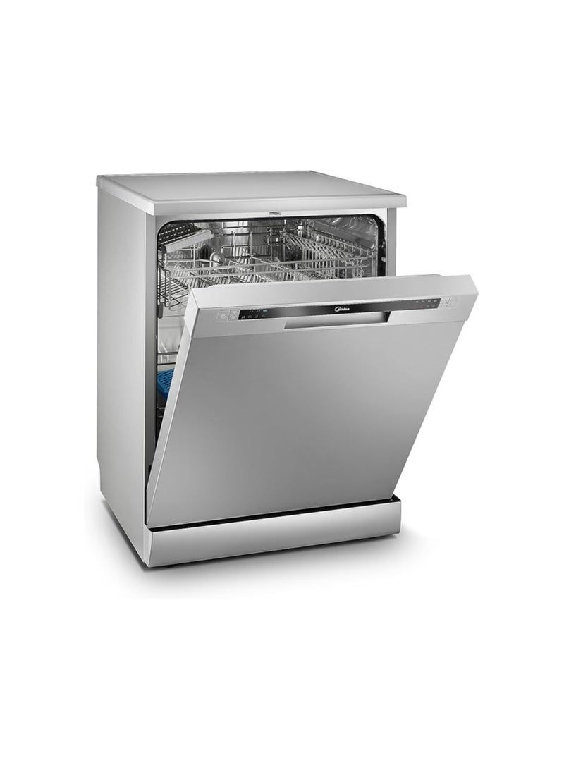 Midea Dishwasher WQP13-5201C-S 6 programs Free standing 13 Place set Silver 13 oz WQP13-5201C-S silver - Image 2