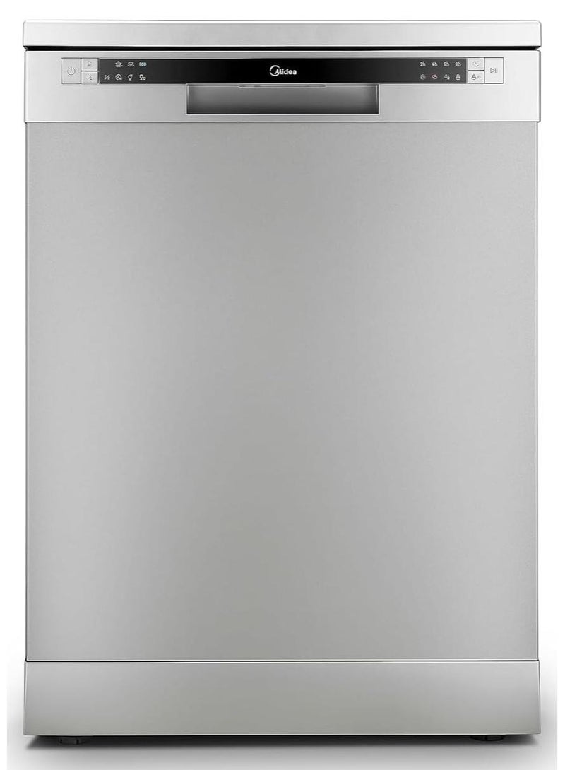 Midea Dishwasher WQP13-5201C-S 6 programs Free standing 13 Place set Silver 13 oz WQP13-5201C-S silver - Image 1