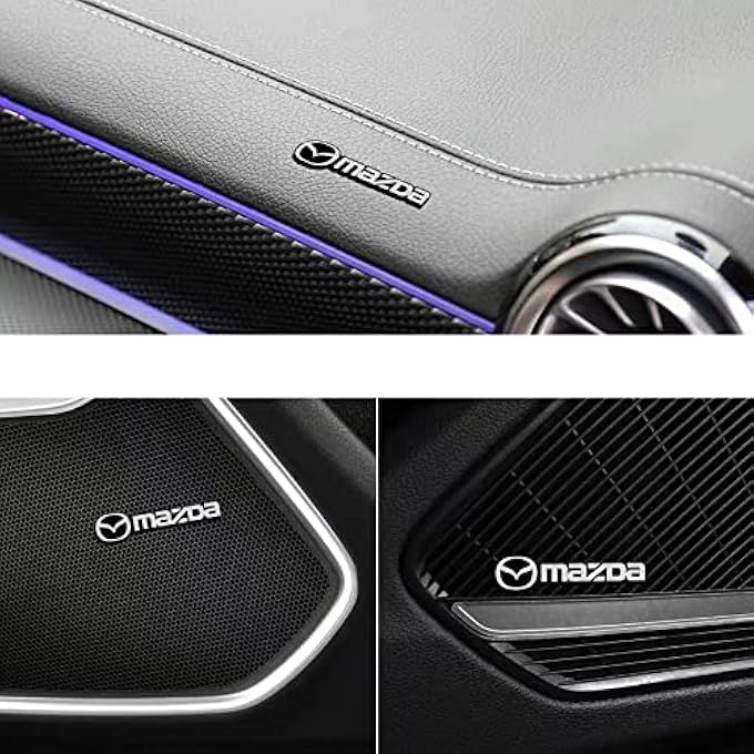 mazda S 4Pcsset Aluminum Alloy 3D Car Speaker Audio Speaker Badge Emblem Decoration Sticker Auto Interior Accessories Trim For Mazda 3 6 Cx3 Cx5 Cx9 Mx5 Etc For Mazda - Image 3
