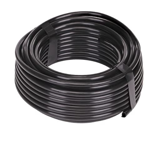 Raindrip 016005P 1/4-Inch Drip Irrigation Supply Tubing, 50-Foot, for Irrigation Drippers, Drip Emitters, and Drip Systems, Black Polyethylene - Image 1