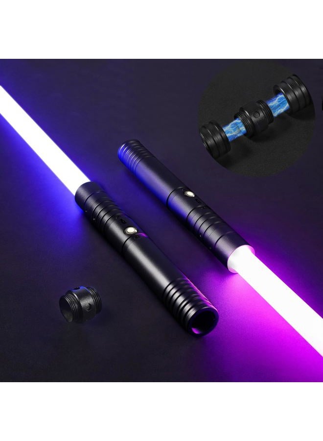 Oomyeh Lightsaber, Dueling Lightsaber with Alloy Handle, 15 RGB Colors & 6 Sound Effects, 4 Modes Detachable Light Saber, USB Rechargeable for Kids & Adults, Ideal Birthday Christmas - Image 1