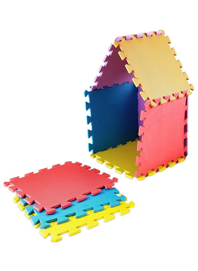 MEDca CREATIVE TIME Floor Mat 10-Tile Exercise Mat Solid Foam EVA Playmat Kids Safety - 10-Pcs of (1) Random Solid Color, Receive Either Red, Blue, Green, Yellow, Purple or Orange - Image 3