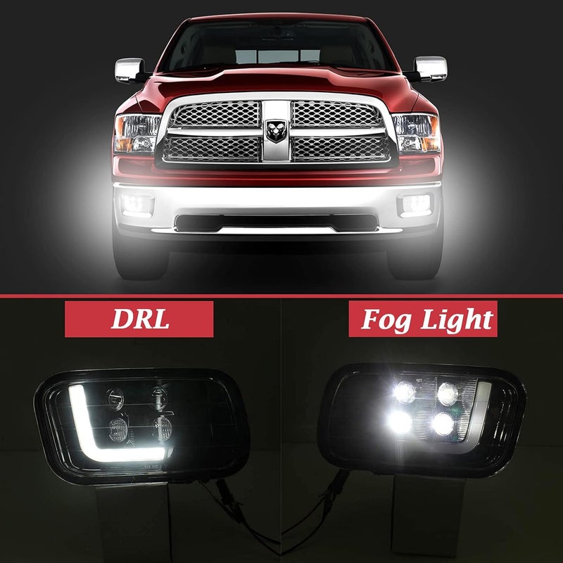 Tecoom LED Fog Lights for 2013-2017 Dodge Ram 1500 - Image 2