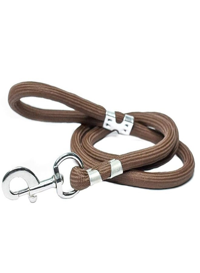 Fondle Dog Chain Collar with Leash Set, Brown, Nylon and Stainless Steel, Medium to Large, Heavy Duty, Adjustable Buckle, 2 Piece - Image 3