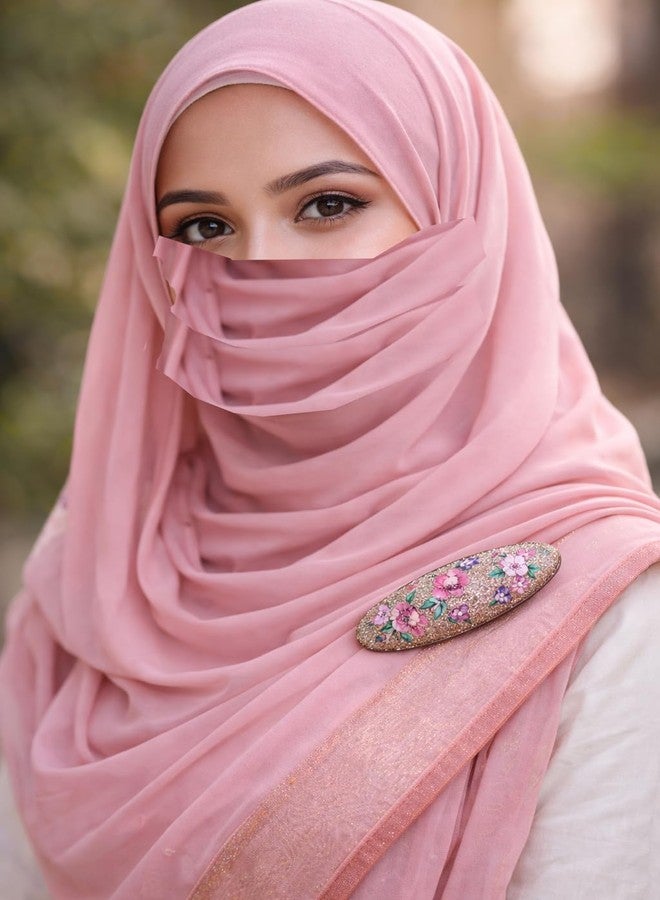مجموعة فلاي سيلز® من 6 دبابيس زينة للساري بتصميم زهور لامعة من البلاستيك، مناسبة للحجاب والشال والدوباتا، متعددة الألوان، للنساء والفتيات - Image 5