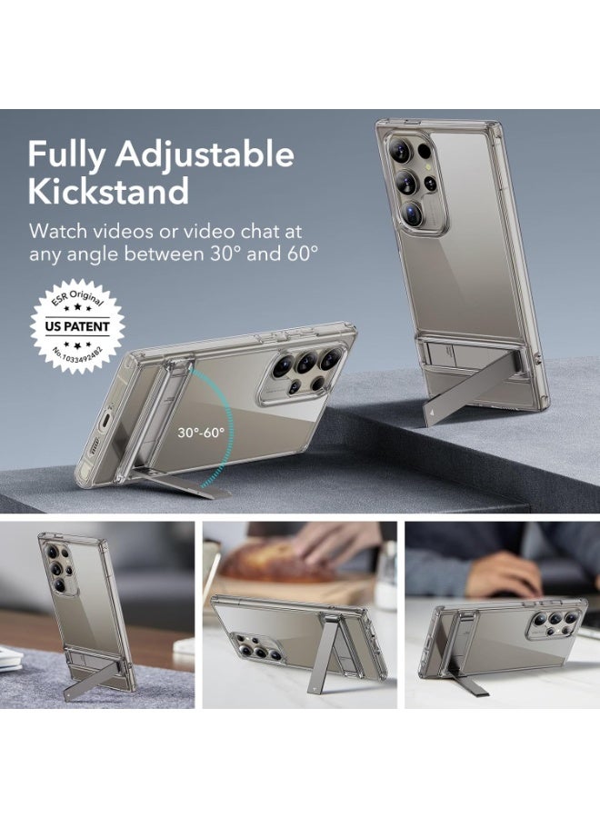 اي اس ار For Samsung Galaxy S24 Ultra Phone Case, 3 Stand Modes Kickstand For S24 Ultra Cover, Military-Grade Drop Protection, Slim Fit, Boost Series Case - Grey - Image 2