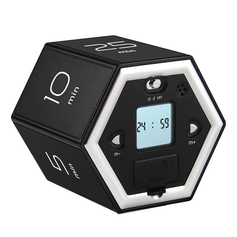 Hexagon Digital Clock Timer Magnetic Cubes Timer Kitchen Hexagon Flip Timer for Studying Cooking Exercise Easy To Use Magnetic Flip Focus-timer - Image 1