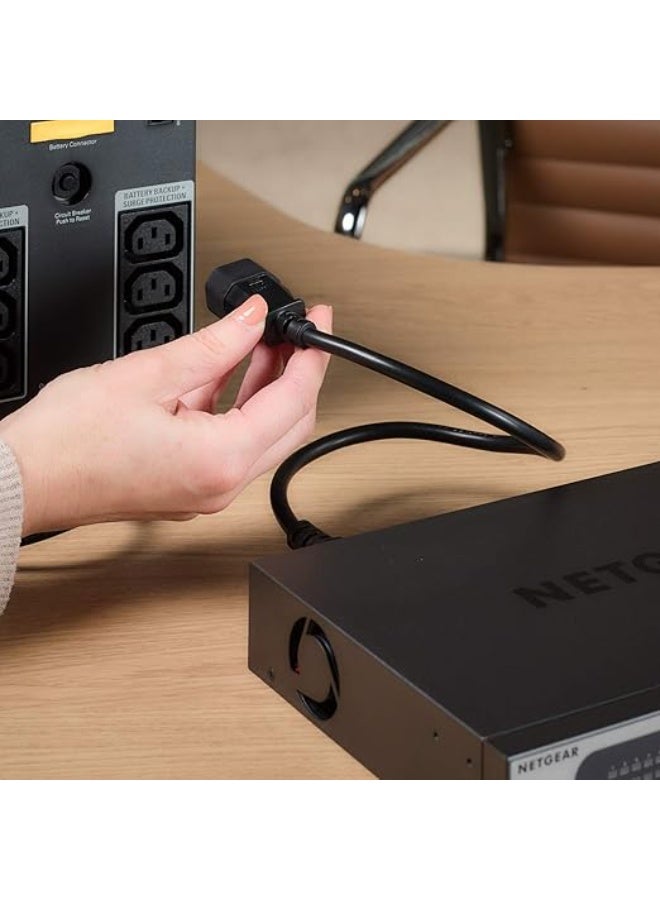 2 Meter Power Extension Cable – Male to Female – C13 to C14 – 240V, 10A – For UPS & Desktop Devices - Image 2