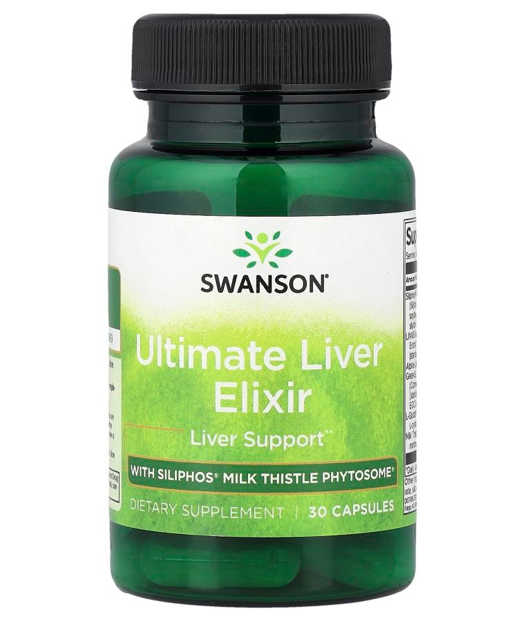 SWANSON Ultimate Liver Elixir with Siliphos® Milk Thistle Phytosome® 30 Capsules