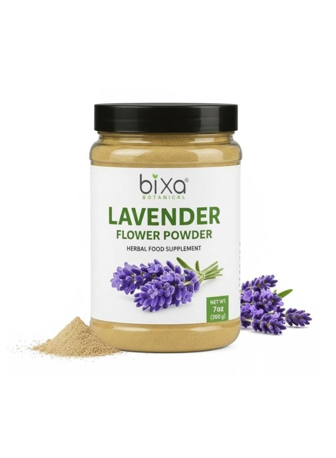 bixa BOTANICAL Lavender Flower Powder (Lavandula augustifolia) 7 Oz 200g, Supports Nervine & Carminative Properties - Image 1