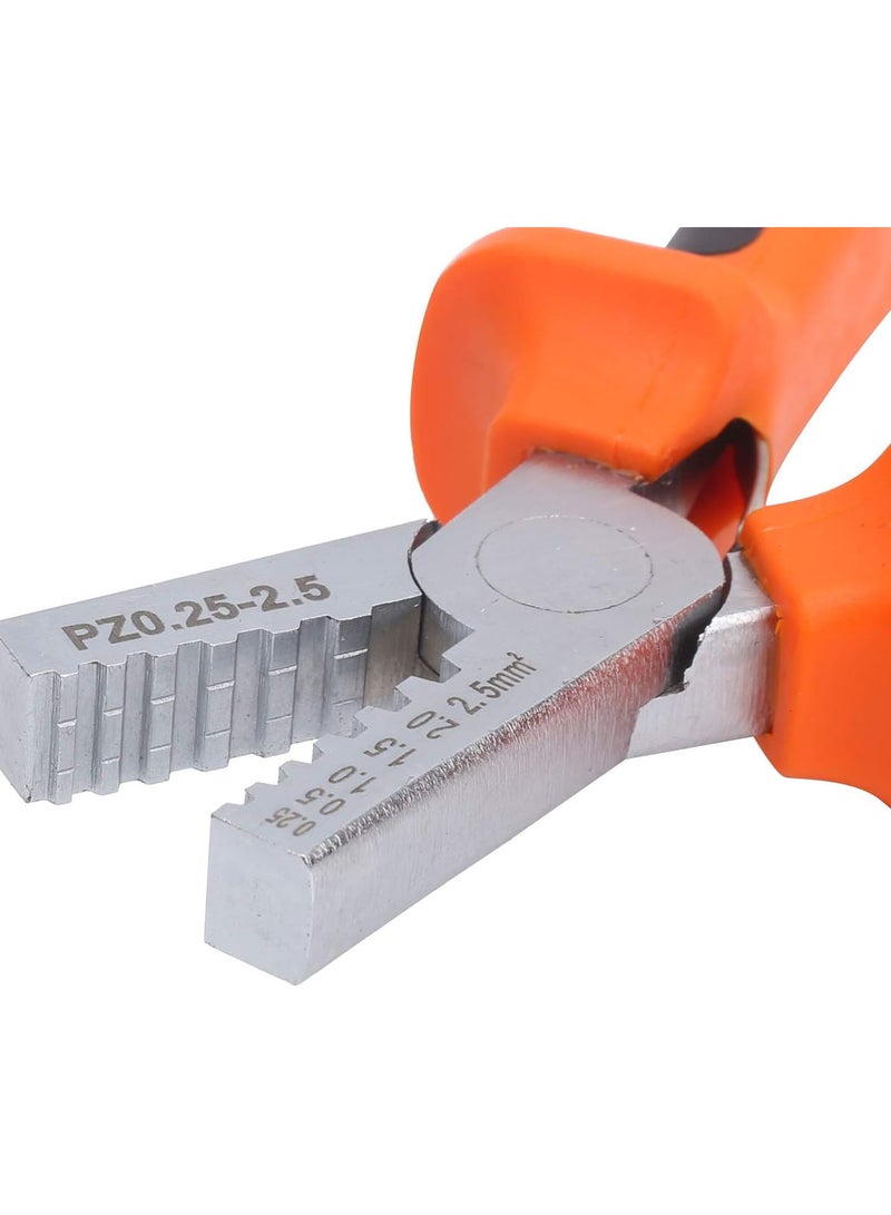 GGOOT Crimping Pliers, PZ0.25-2.5A Dual-Color Crimping Connectors, 45 Steel, Wire Crimper, Stripper Tool - Image 4