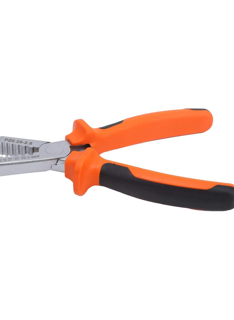 GGOOT Crimping Pliers, PZ0.25-2.5A Dual-Color Crimping Connectors, 45 Steel, Wire Crimper, Stripper Tool - Image 3