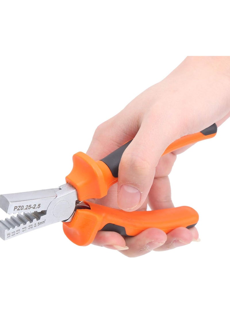 GGOOT Crimping Pliers, PZ0.25-2.5A Dual-Color Crimping Connectors, 45 Steel, Wire Crimper, Stripper Tool - Image 2