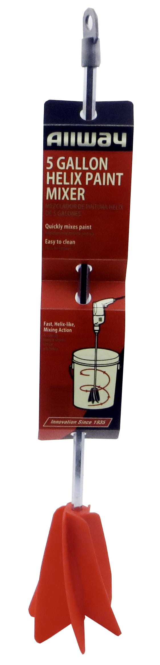 ALLWAY HM5 Original Helix Paint Mixer Drill Attachment for 5-Gallon Containers - Image 3