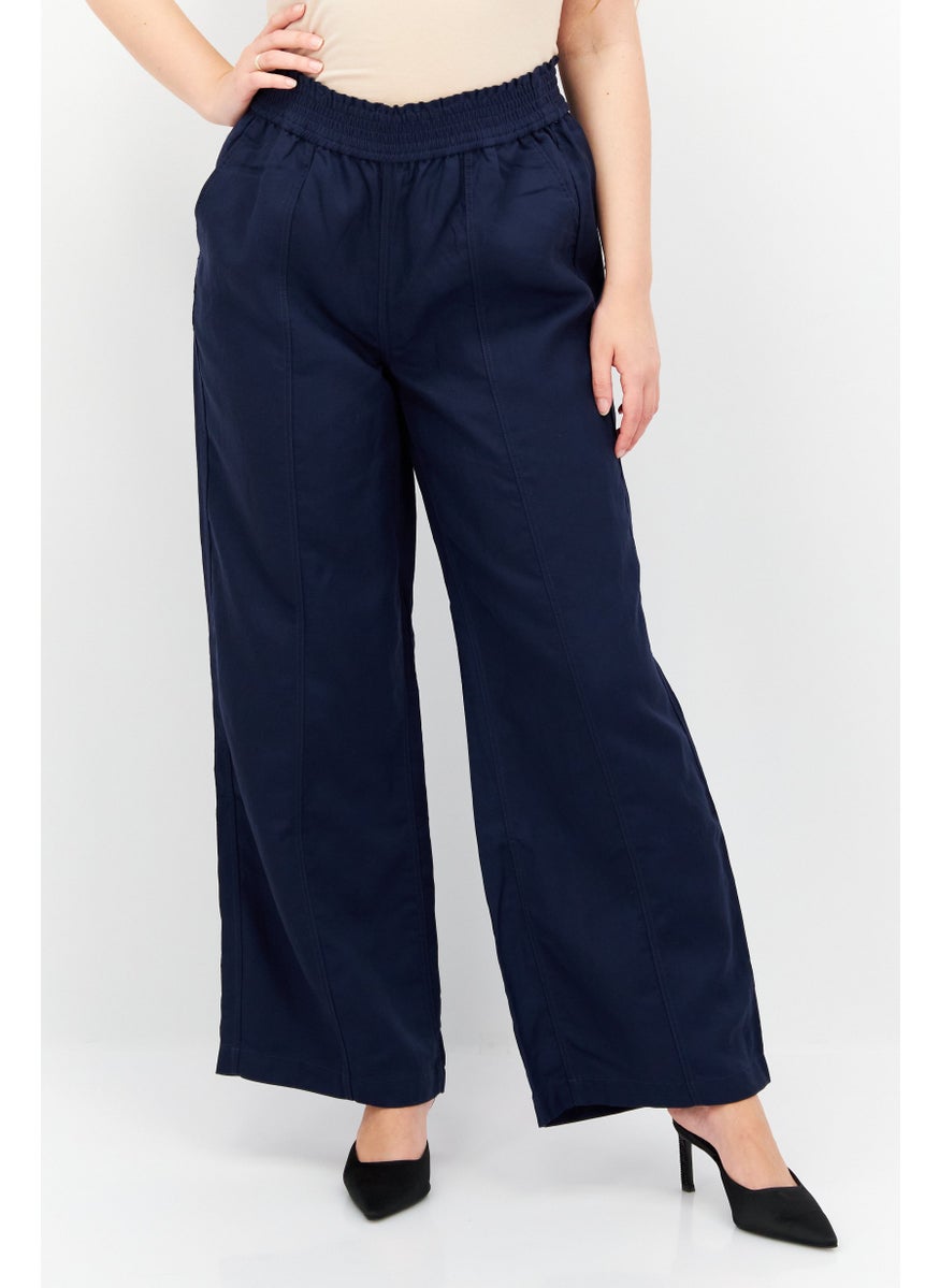 Women Wide Leg Solid Palazzo Pants, Navy - pzsku/Z1235A3EA18F520B6BEB6Z/45/_/1724351230/8a690849-eb03-426e-aaf0-88850cb7e0c6