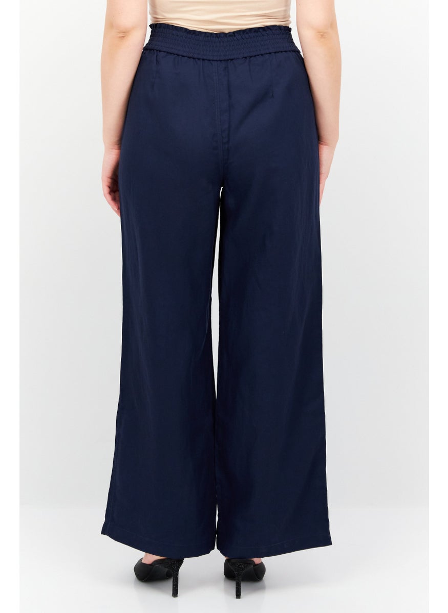 Women Wide Leg Solid Palazzo Pants, Navy - pzsku/Z1235A3EA18F520B6BEB6Z/45/_/1724351234/8e6c363a-2753-41ba-91bd-62e936b58970