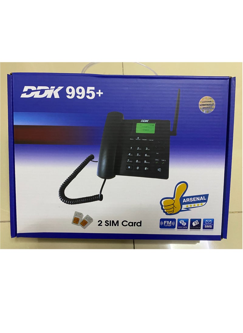Generic - GSM Fixed Wireless Phone DDK 995+ with Dual SIM, FM Radio, Call Recording, and Durable Design – Reliable Home & Office Communication Solution - Image 1