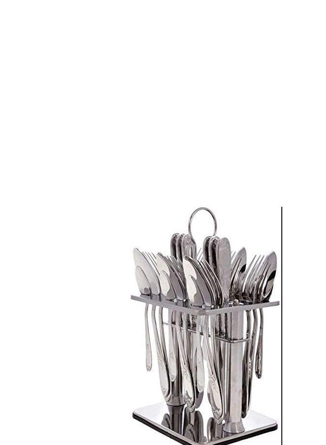 A rust-resistant cutlery set with an elegant design, suitable for daily use and special occasions. Dishwasher safe and perfect for serving food and desserts.          Ask ChatGPT  - Image 2