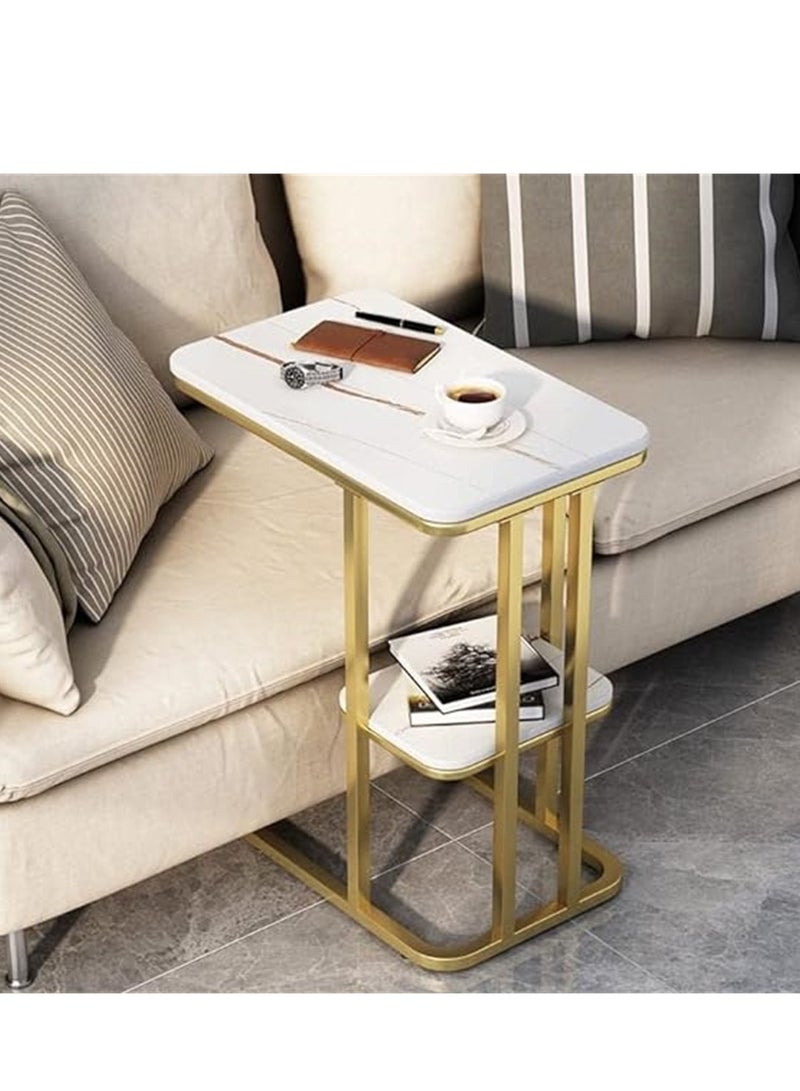 Modern Sofa/Side Table Marble Table pattern Living Room Furniture Metal Wooden Side Coffee Table - Image 1