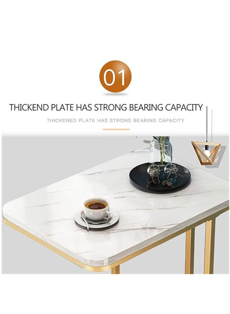 Modern Sofa/Side Table Marble Table pattern Living Room Furniture Metal Wooden Side Coffee Table - Image 4