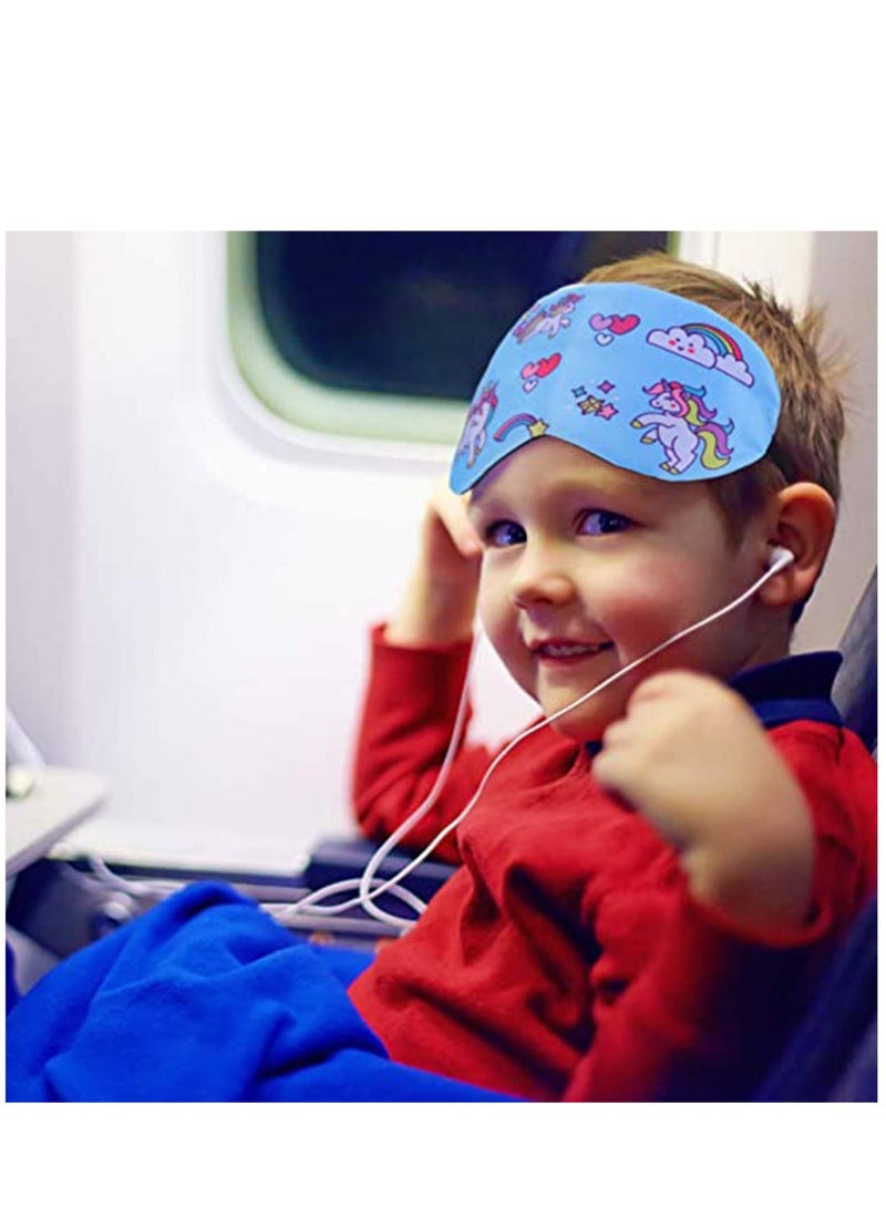 SYOSI Sleep Blindfold Ultra Soft Comfortable Blindfold Skin Friendly Smooth and Silky Material Blackout Blindfold with Adjustable Straps Kids Mens Womens Printed Designs Unicorn  - Image 5