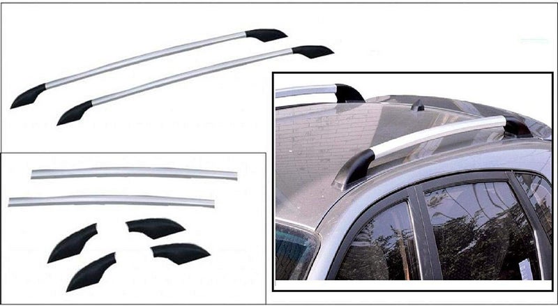 Car Drill Free Roof Rails Silver Color For Tata Nano