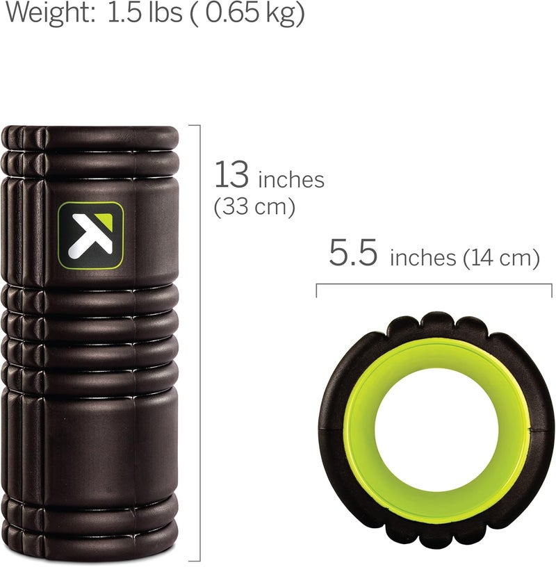 Trigger Point Grid 1.0 Foam Roller - 13" Multi-Density Massage Roller for Deep Tissue & Muscle Recovery - Relieves Tight, Sore Muscles & Kinks, Improves Mobility & Circulation - Targets Key Body Parts - Image 2