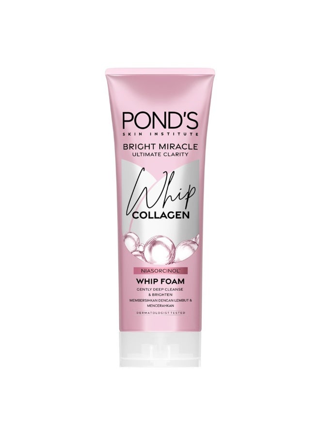 Pond's Bright Miracle Ultimate Clarity Whip Collagen Whip Foam Gently Deep Cleanse & Brighten 100g 1pc