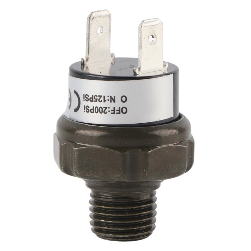 BK Air Pressure Switch 90-200 PSI Pressure Control Switch - High Quality Metal Housing Automatic Air Compressor Switch for Replacement - Image 1