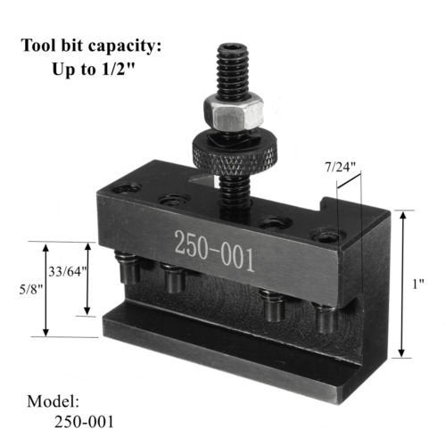 LLDSIMEX 0XA Wedge Type Quick Change Tool Post Set For Mini Lathe 6-9" SWING Steel Material - Image 4