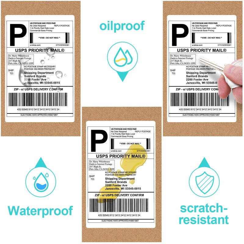 Joyberg 4x6 Thermal Labels, Shipping Labels, Strong Adhesive Thermal Label, White Printer Paper/Label - Image 5