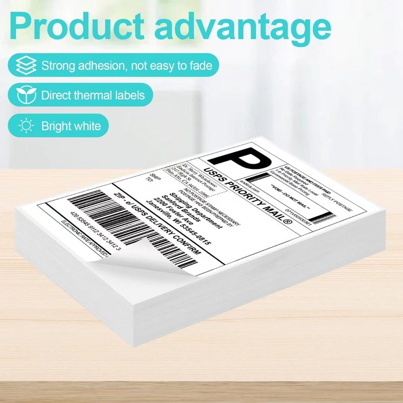 Joyberg 4x6 Thermal Labels, Shipping Labels, Strong Adhesive Thermal Label, White Printer Paper/Label - Image 3