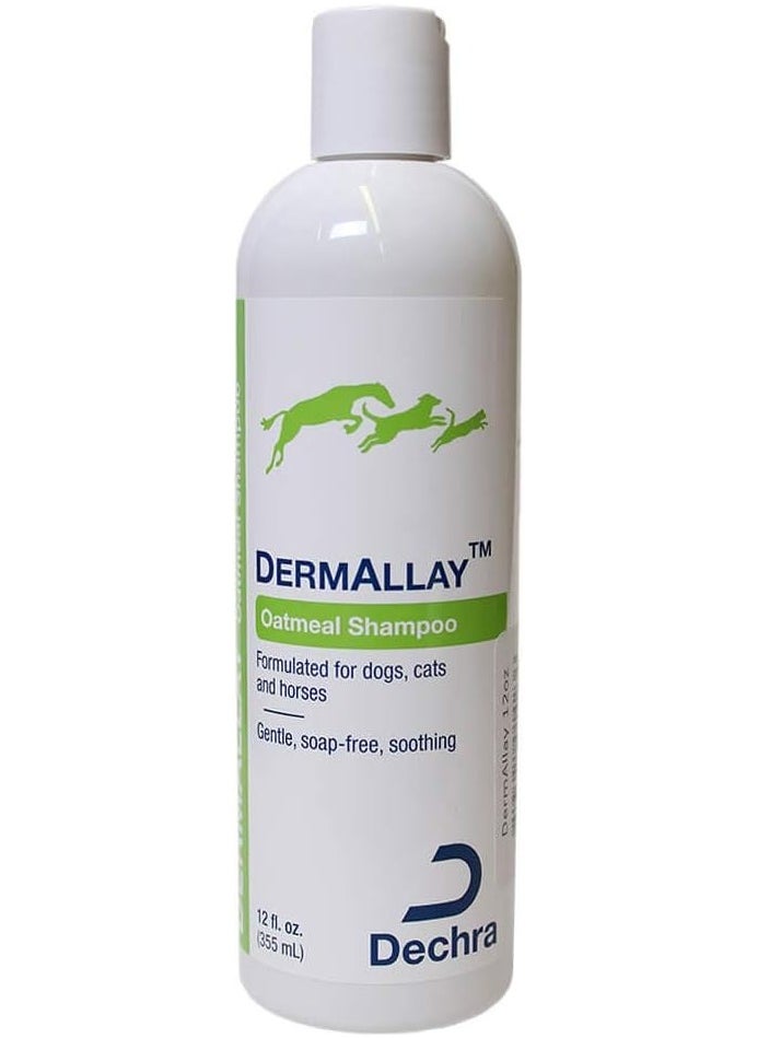 Dechra - Dechra Dermallay Oatmeal Shampoo for Dogs Cats & Horses 12 fl oz, NA - Image 1