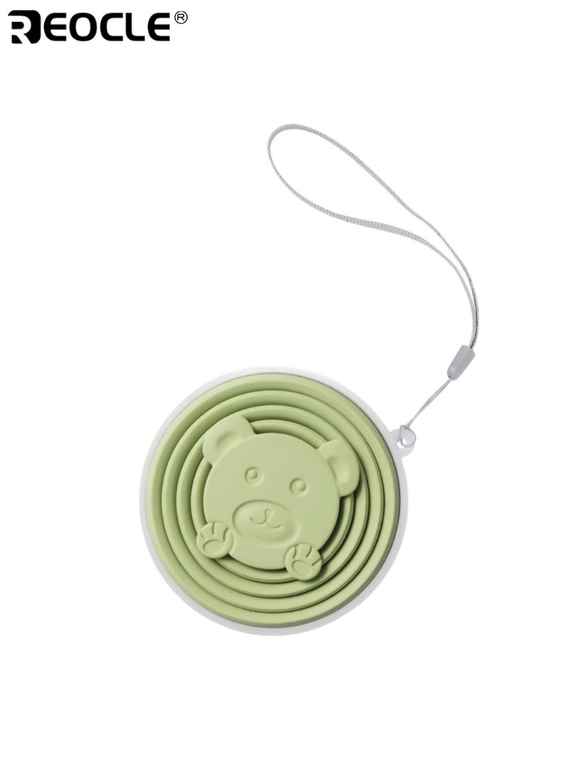 REOCLE Portable Folding Water Cups with 320ML Capacity and Food Grade Silicone Design Travel Compression Cups with Leakproof Feature for Outdoor Camping Brushing Teeth - Image 5