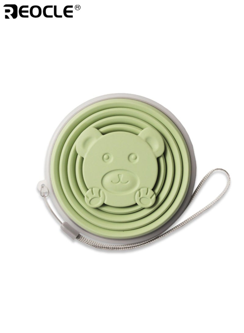 REOCLE Portable Folding Water Cups with 320ML Capacity and Food Grade Silicone Design Travel Compression Cups with Leakproof Feature for Outdoor Camping Brushing Teeth - Image 1