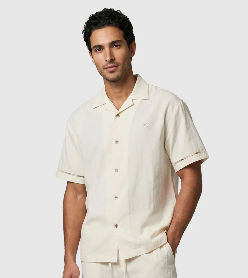 إف5 SHORT SLEEVE SHIRT -IVORY