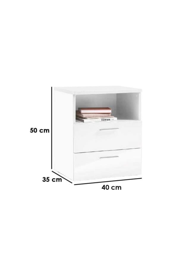 ريترو كومود مودرن 40سم – أبيض - Image 2