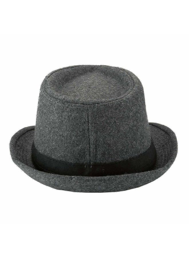 FALETO Unisex Classic 20s Trilby Fedora Hat with Band Casual Jazz Cap Manhattan, Grey, One size - Image 5
