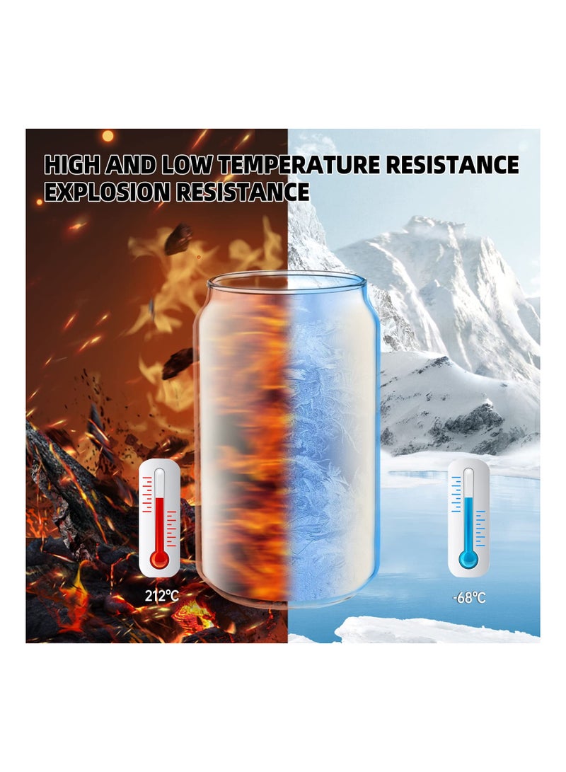 KASTWAVE طقم 2 قطعة من أكواب الشرب مع أغطية من الخيزران وقشة زجاجية - Image 2