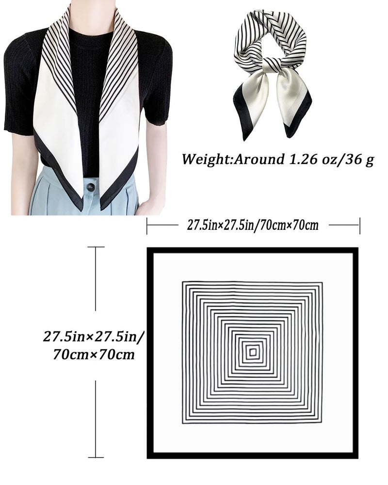 Saiusloa Neck Scarf For Womens Silky Head Scarves Hair Bandanas Square Scarf Fashion Accessories lightweight 27.5 * 27.5inch-9 - Image 3