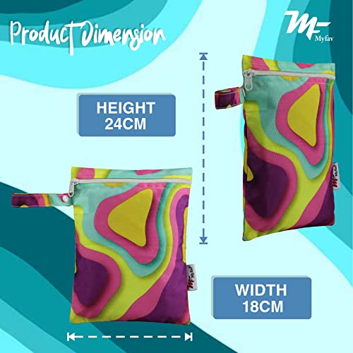 Myfav MY FAV Waterproof Wet Bag | Washable & Reusable Storage Pouch | Wet & Dry Organizer for Travel; Beach; Pool; Stroller; Diapers; Dirty Gym Clothes; Wet Swimsuits & Toiletries-Pack of 3 - Image 4