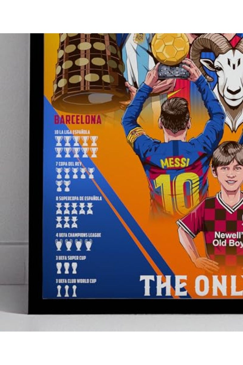 SINCE 7 STORE Lionel Messi Legendary Career Framed Poster - Image 3