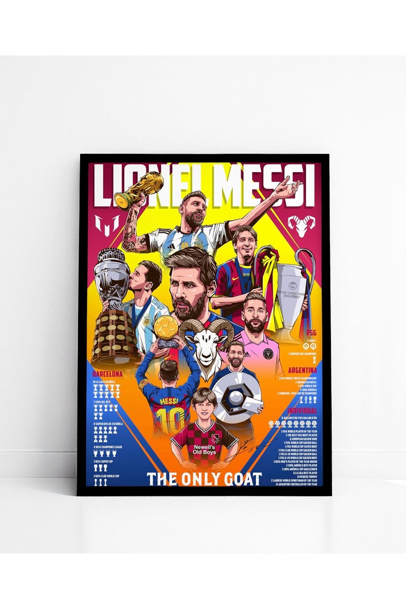SINCE 7 STORE Lionel Messi Legendary Career Framed Poster - Image 1