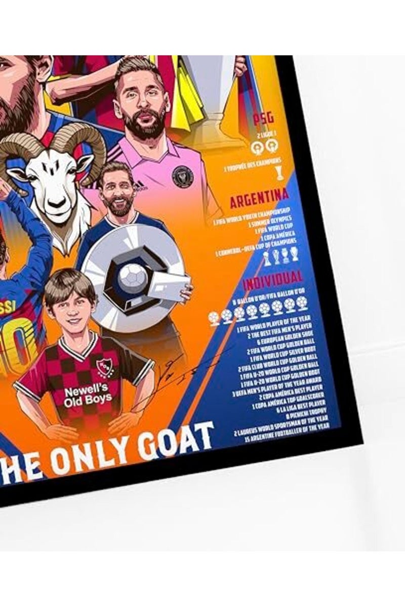 SINCE 7 STORE Lionel Messi Legendary Career Framed Poster - Image 4