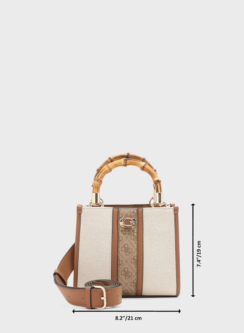 GUESS Kerima Bamboo 2 Cpmt Mini Tote