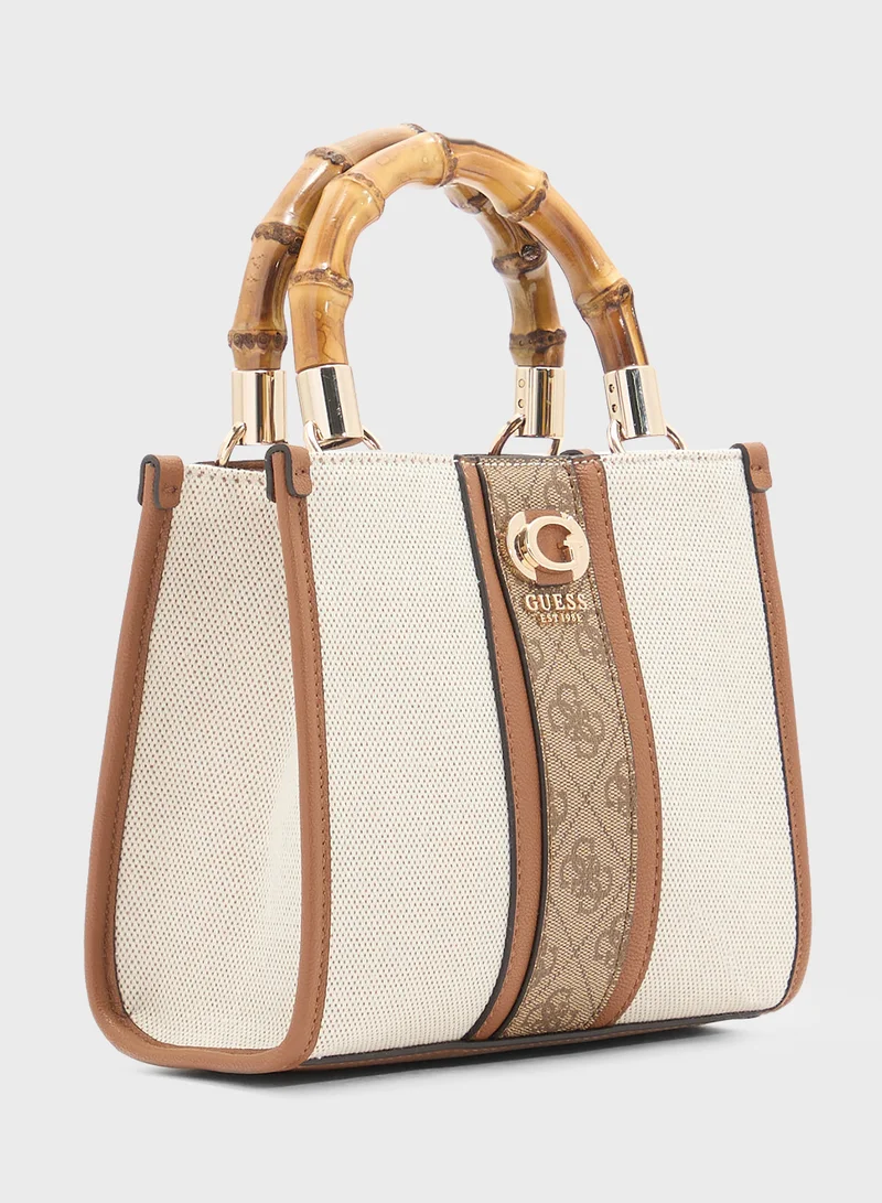 GUESS Kerima Bamboo 2 Cpmt Mini Tote