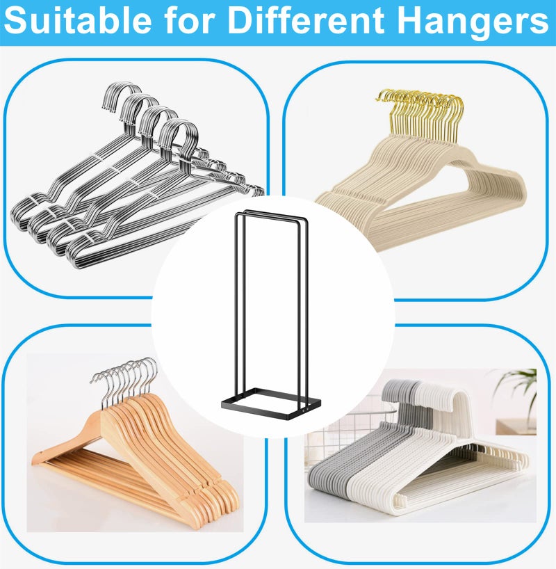 Seropy Hanger Stacker 2 Pack, Clothes Hanger Holder Organizer for Closet Laundry Room, Organizer Stacker for Coat Wire Hangers,Hanger Rack Stand Caddy for Adult Kids Velvet Pants Hangers Storage - Image 3