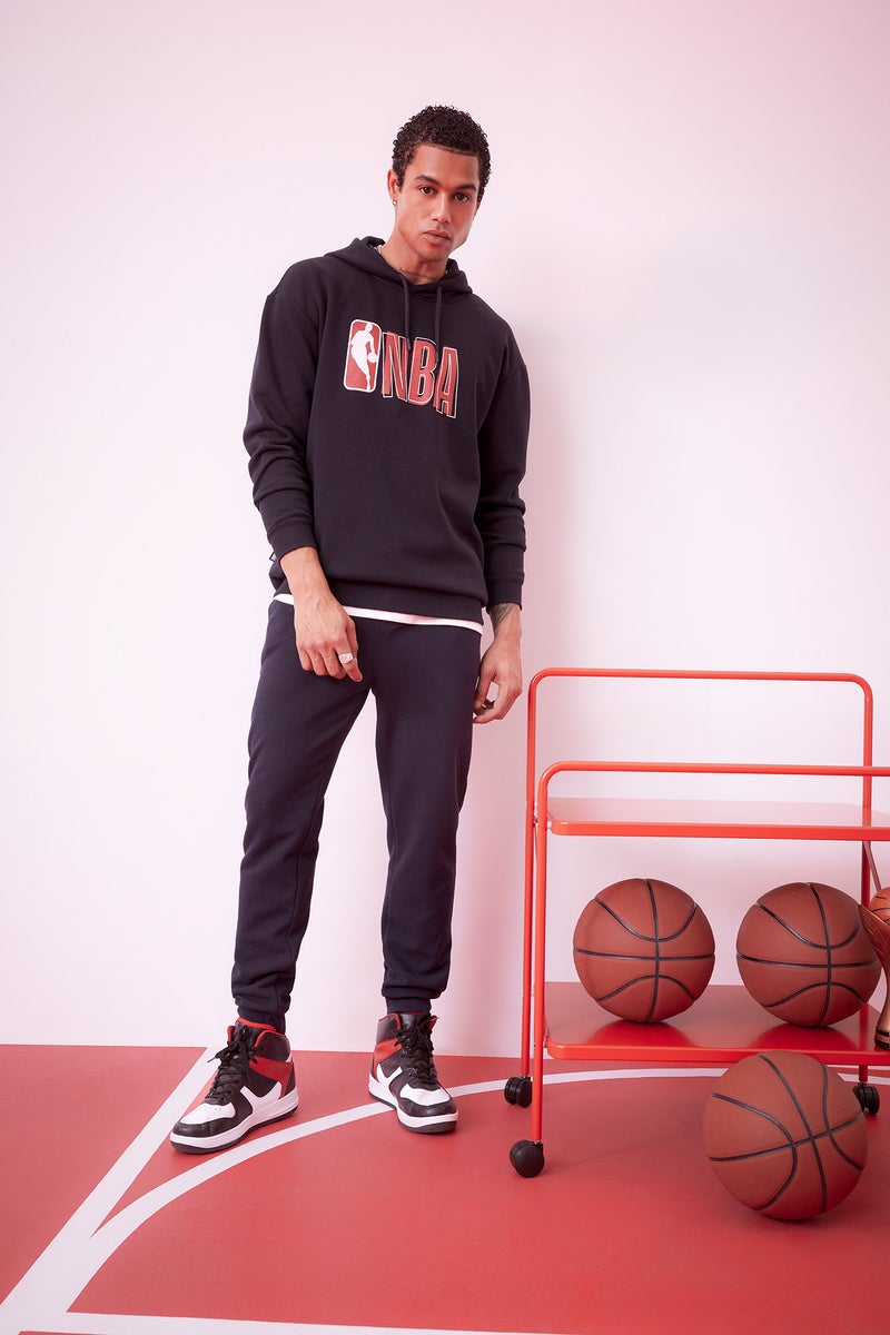 DeFacto Man DeFactoFit NBA Wordmark Boxy Fit Thick Sweatshirt  - Image 5