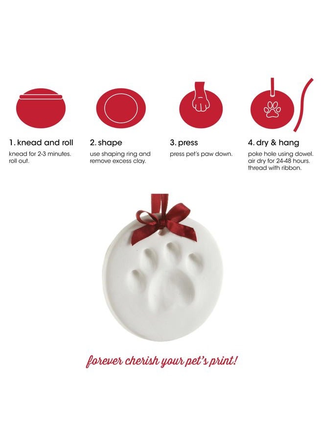 pearhead طباعة بصمات أقدام الحيوانات الأليفة، طباعة بصمة كلب أو قطة، تذكار معلق DIY، ممتاز لعشاق الحيوانات الأليفة أو مالكي الحيوانات الأليفة، أبيض، مقاس واحد، 50001 - Image 2