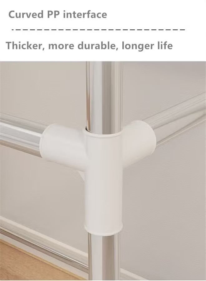 KIIUMI Portable Wardrobe Clothes Storage Cabinet Portable Closet Organizer with Non-woven Fabric Quick and Easy to Assemble Extra Strong and Durable - Image 4